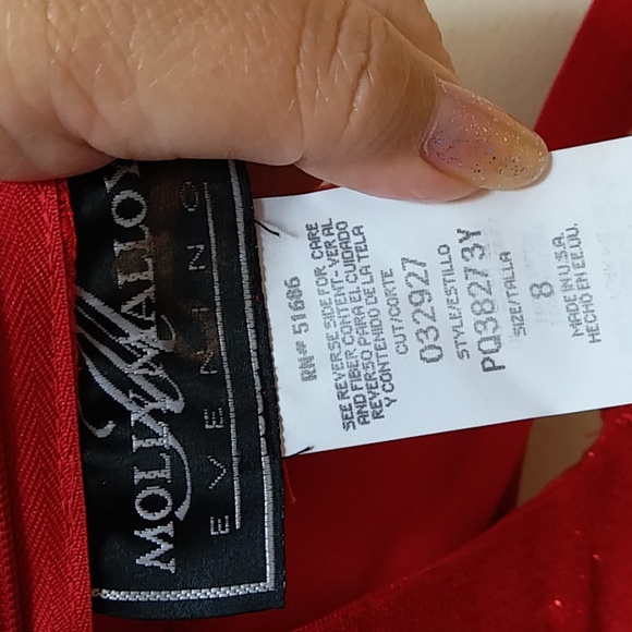 Glittery Red party dress organza USA Medium - Picture 6 of 8